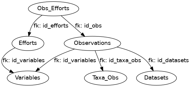 Observations Entity relationship diagram